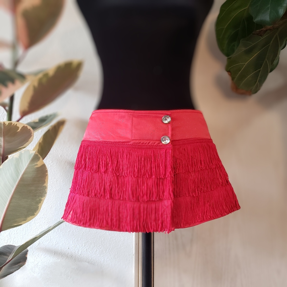 Red Tassels Ultra Mini Skirt